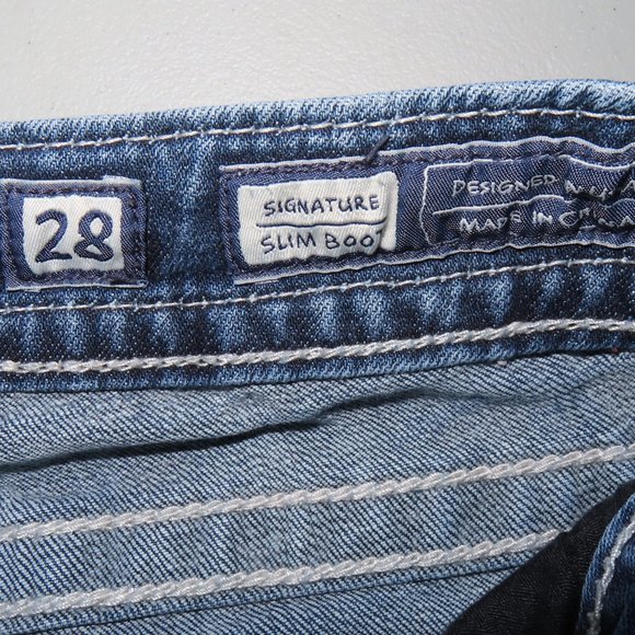 Miss Me Jeans Womens Blue Signature Slim Bootcut Embellished Denim Western sz 28 - Picture 5 of 12